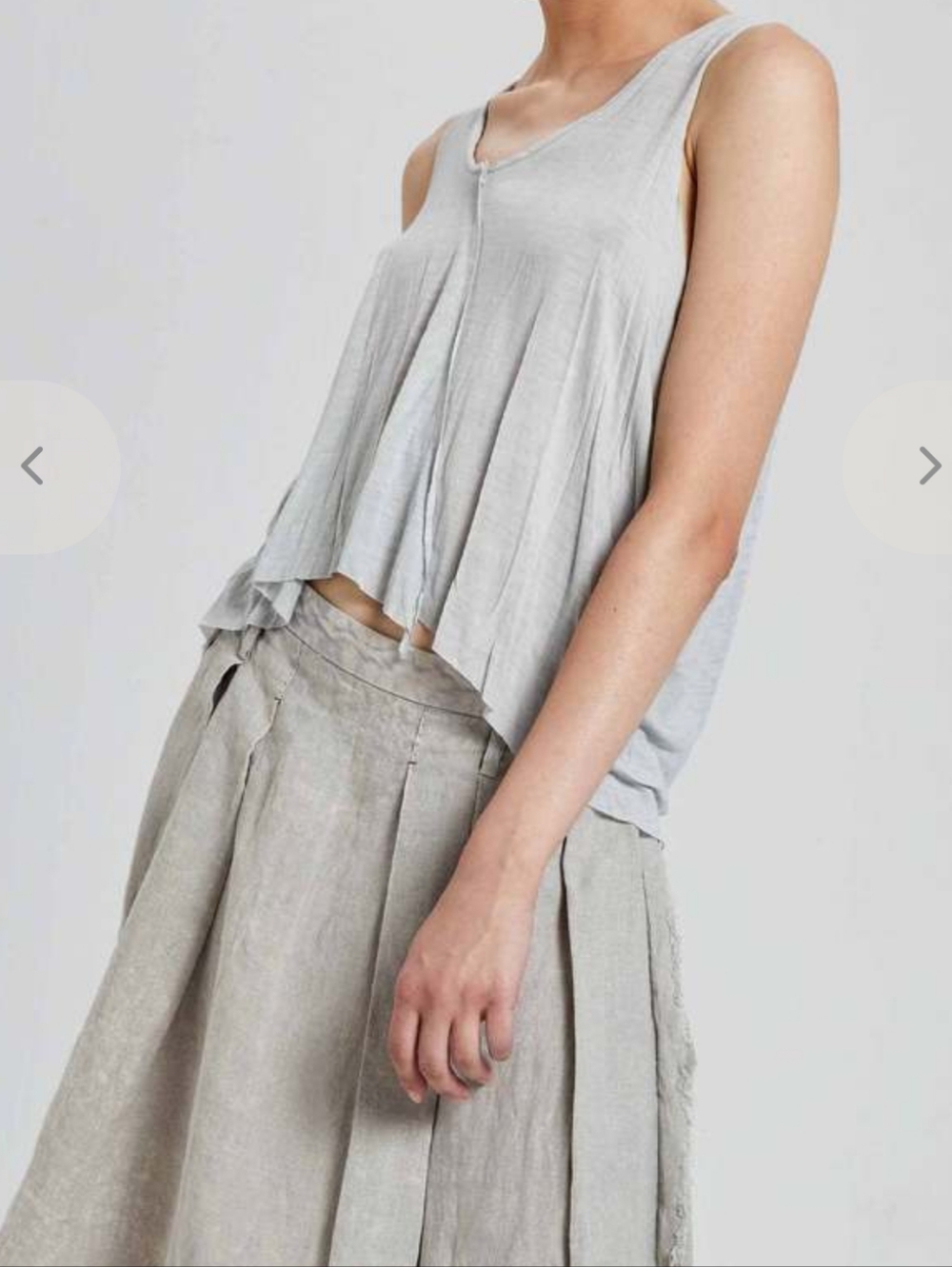 NWT Umit Unal Cotton Swing Tank Top Medium Gray